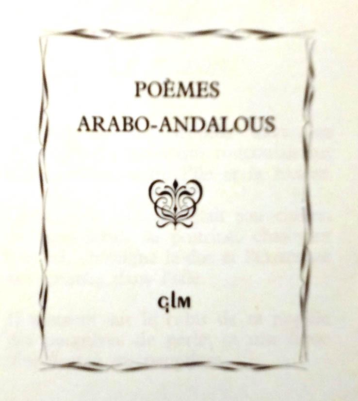 Poemes arabo-andalous