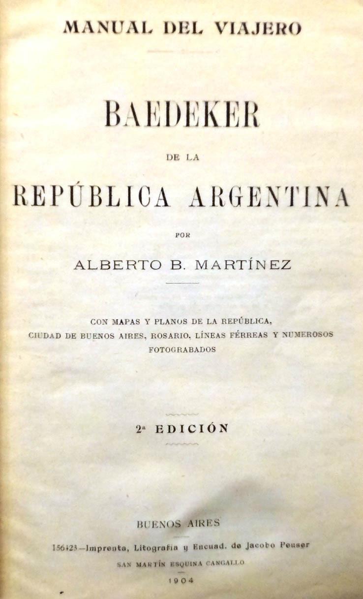 Baedeker. Manual del viajero República Argentina