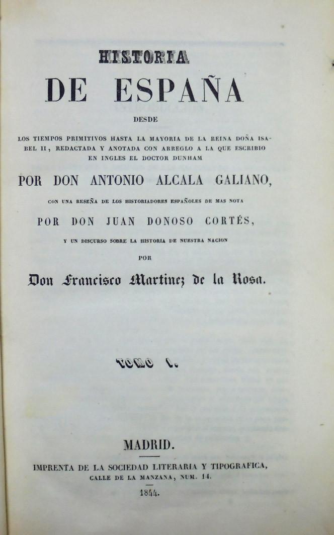 Alcalá Galiano. Historia de España