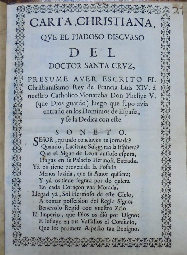 Carta Christiana del Doctor Santa Cruz