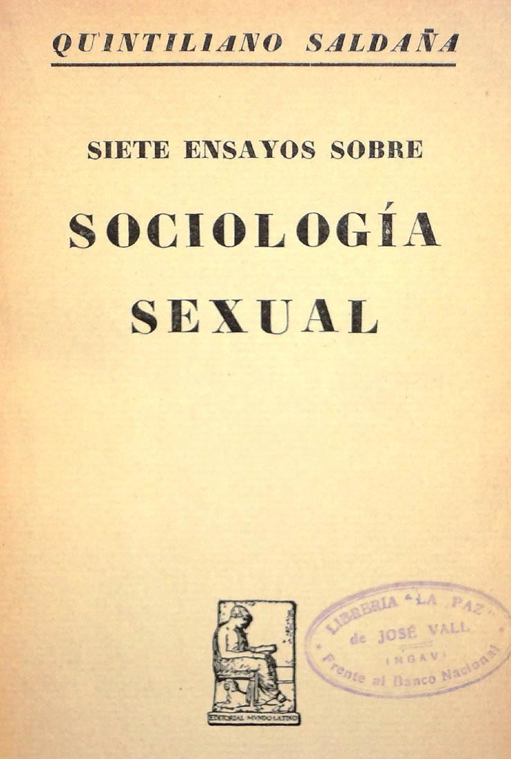 Saldaña. Siete ensayos sobre sociologia sexual