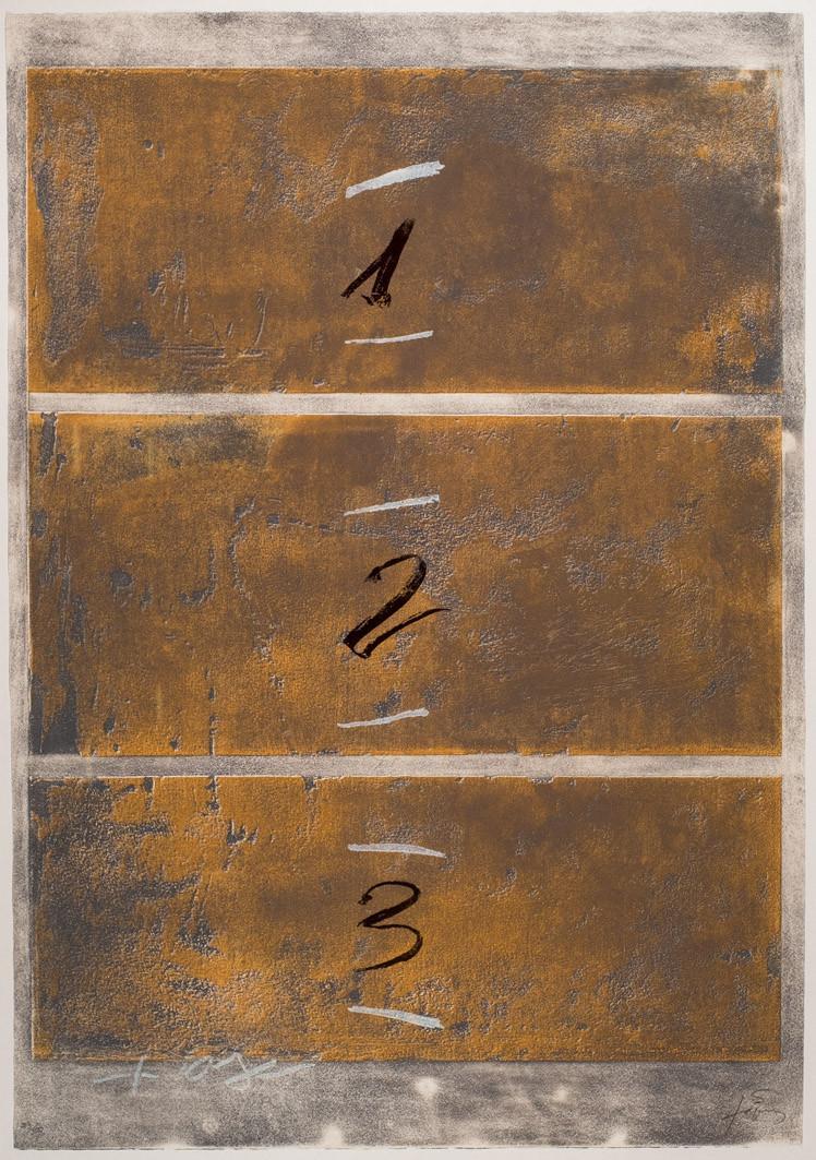 Antoni Tapies. vertical triptych