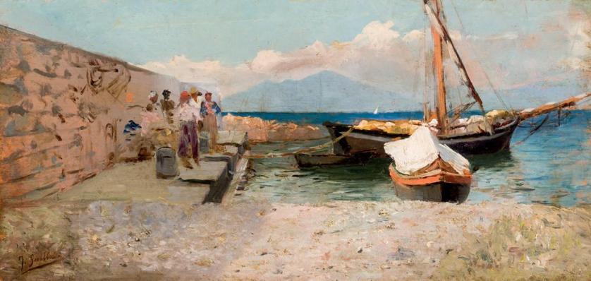 Joaquin Sorolla. Naples port (1886)