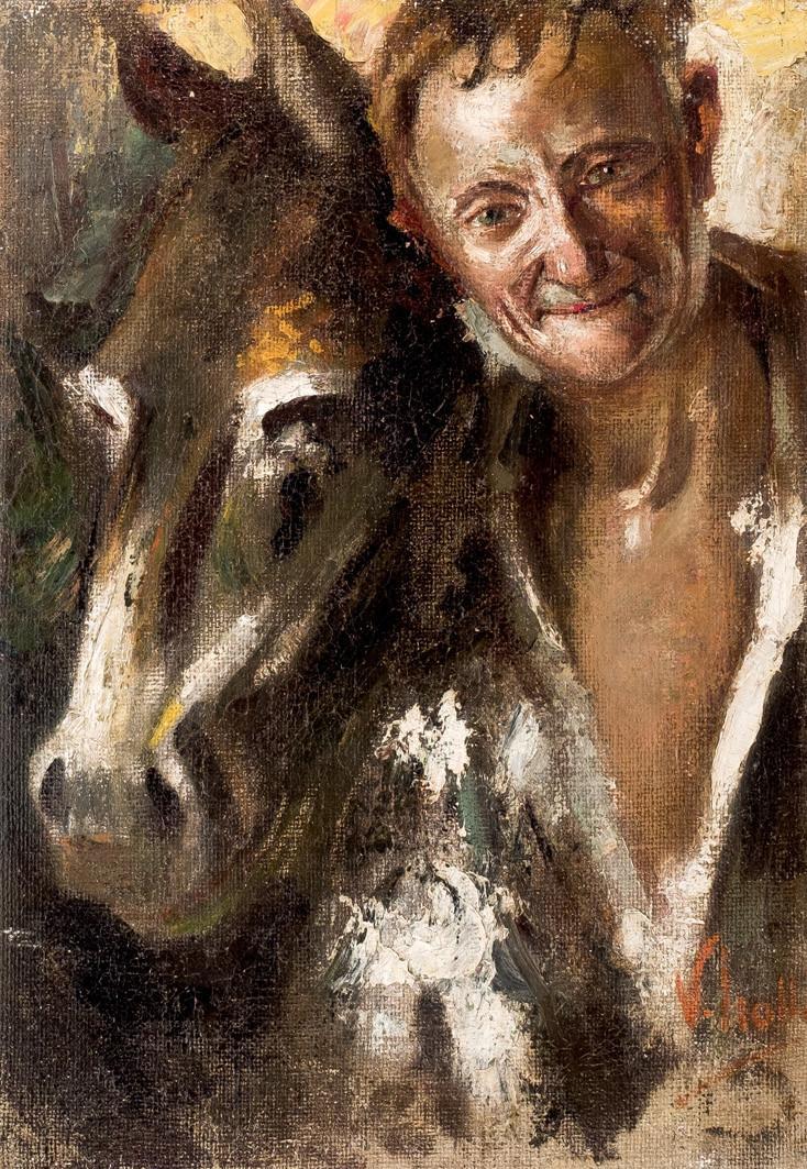 Vincenzo Irolli. Peasant and his donkey