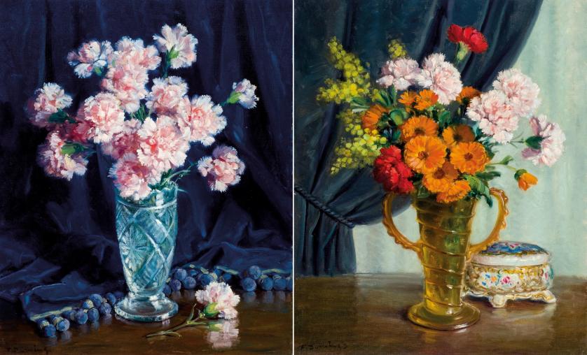 Francisco Domingo i Segura. Pair of flower vases