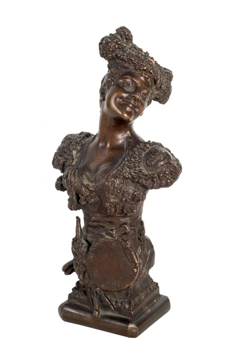 Busto de bronce torera. Jasso. España S. XX