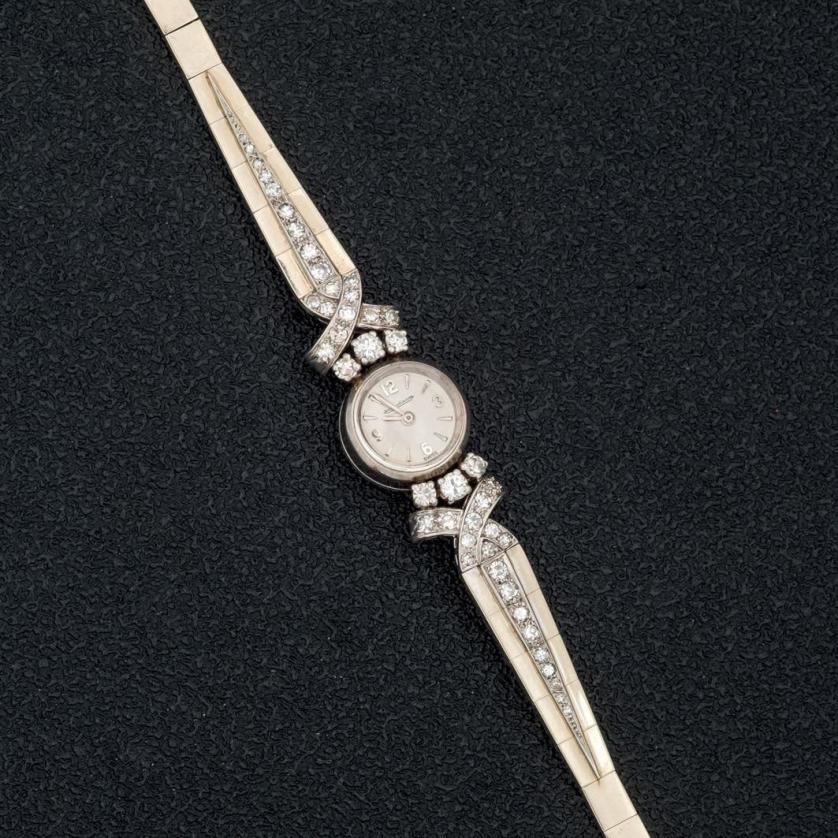 Reloj Jaeger leCoultre de oro con diamantes