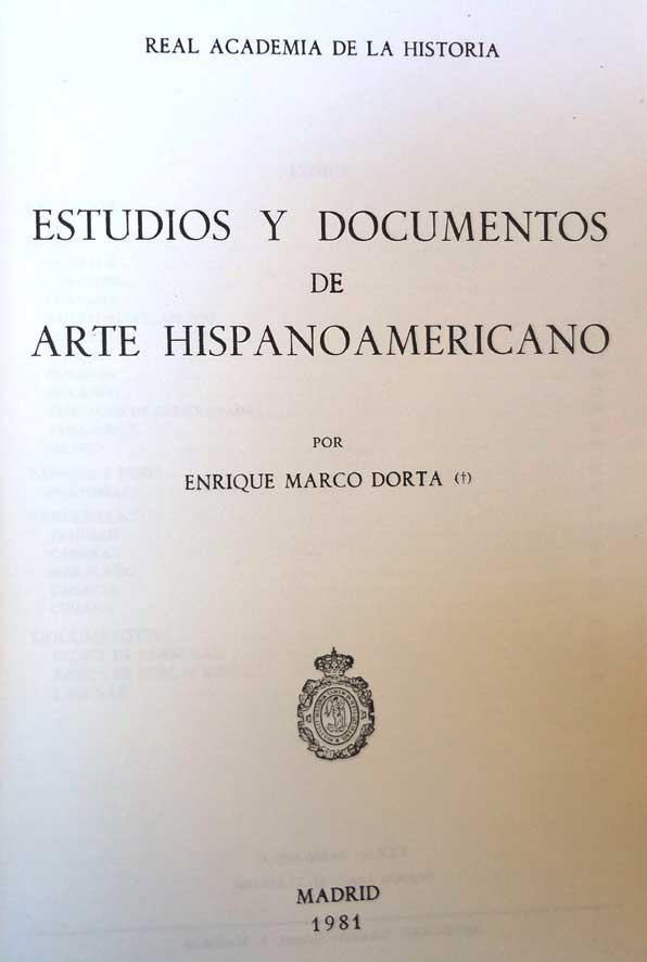 Marco. Estudios y documentos de Arte