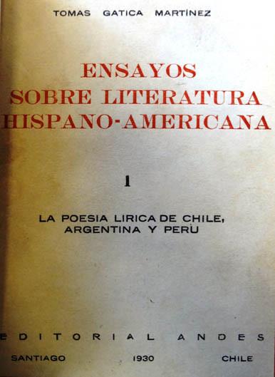 Gatica. Ensayos sobre literatura hispano-american