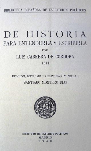 Cabrera. Of history to understand it