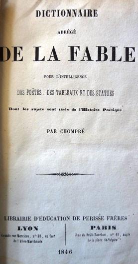Chompré. Dictionnaire de la table