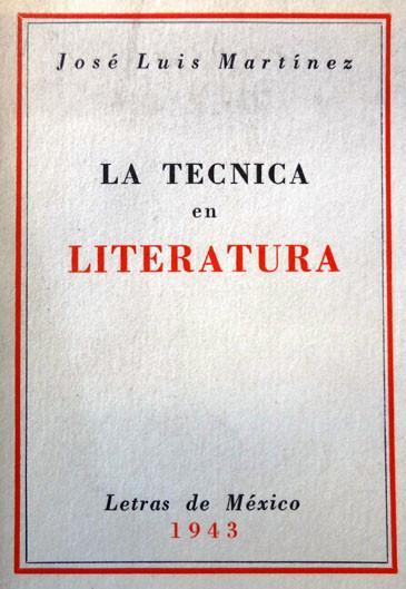 Martínez. La técnica en literatura