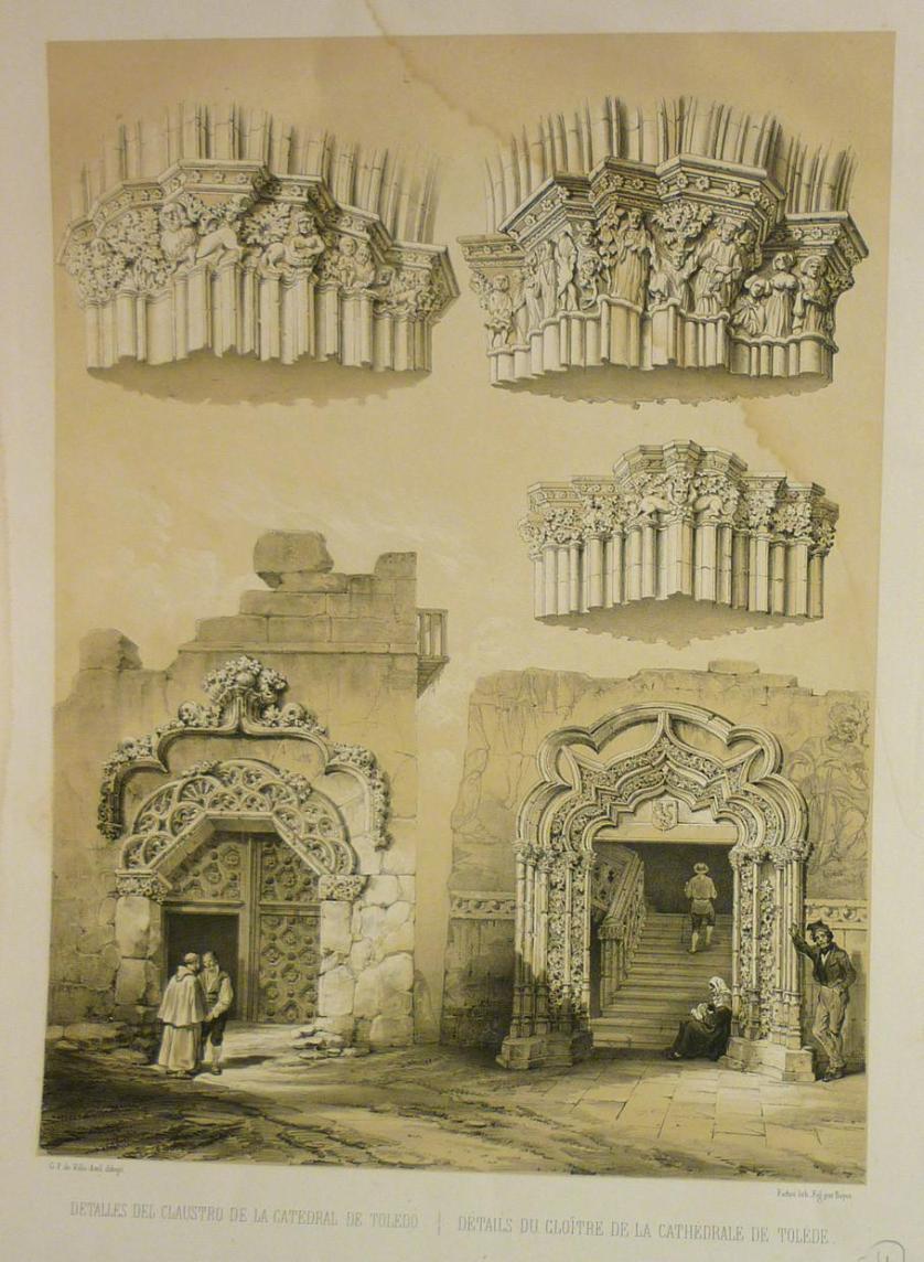 Detalles del claustro de la Catedral de Toledo