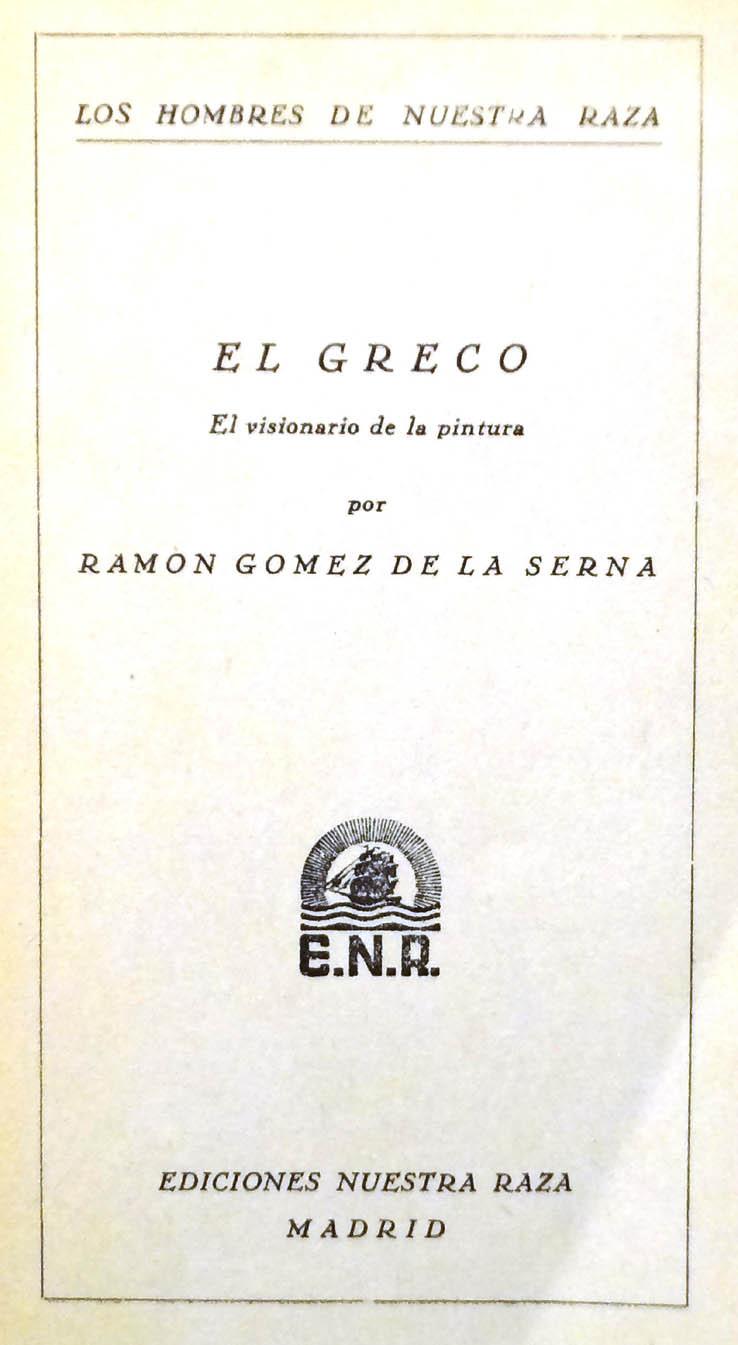GOMEZ DE LA SERNA El Greco