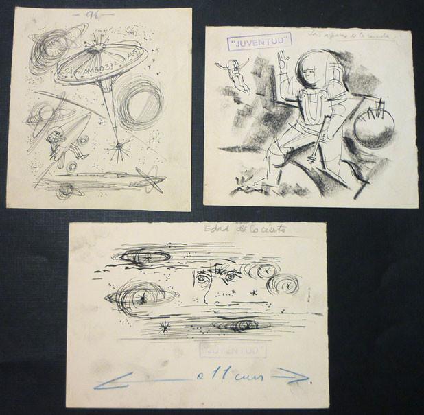 Lorenzo Goñi Suárez. Tres dibujos