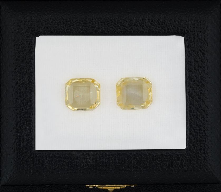 Natural sapphire pair 19.51 cts