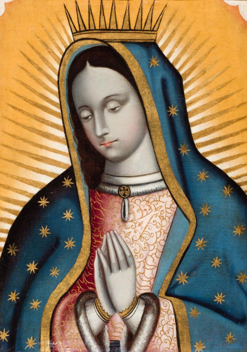 Escuela Colonial S. XIX. Virgen de Guadalupe