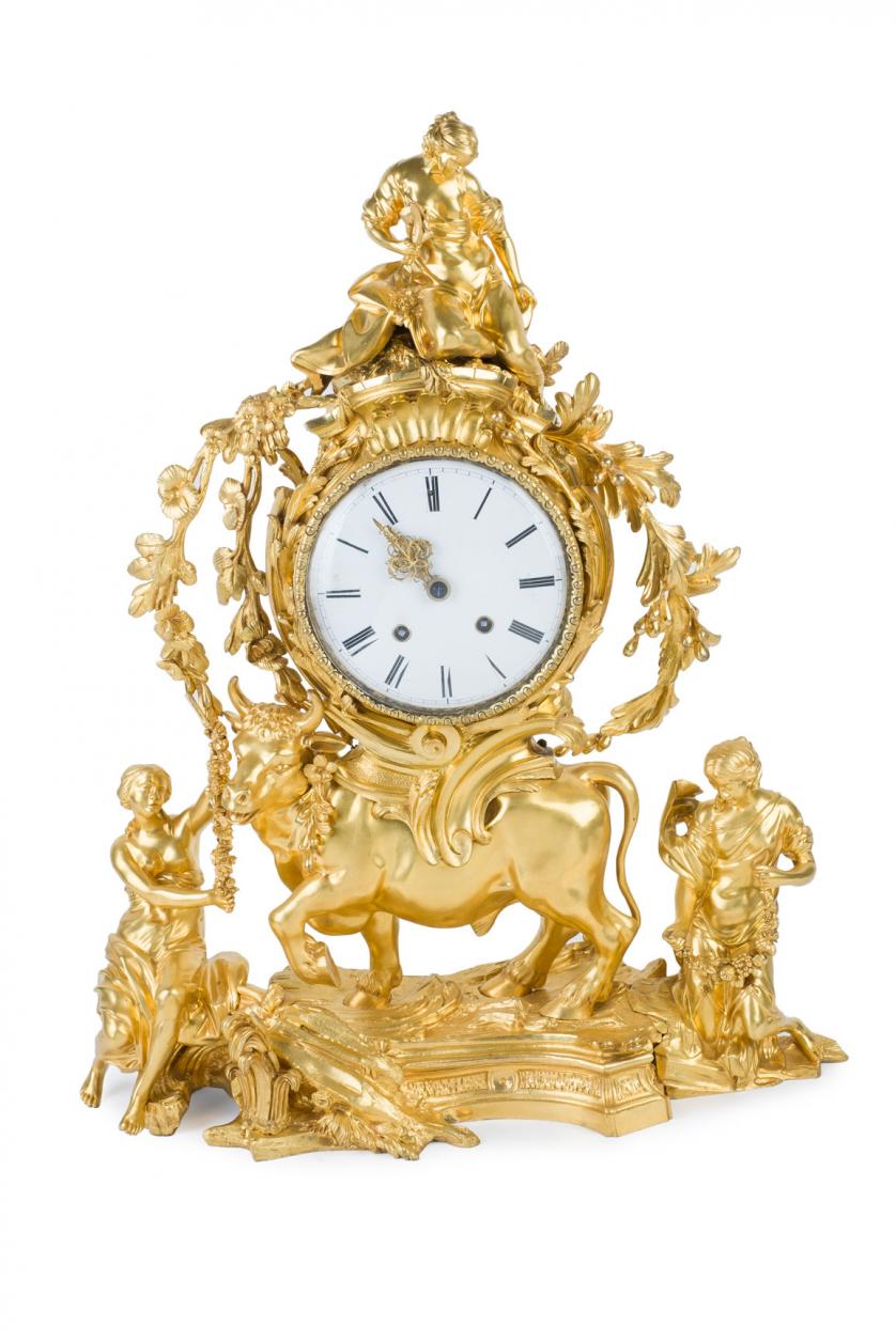 Reloj de sobremesa Luis XV. Francia Ff. S. XVIII
