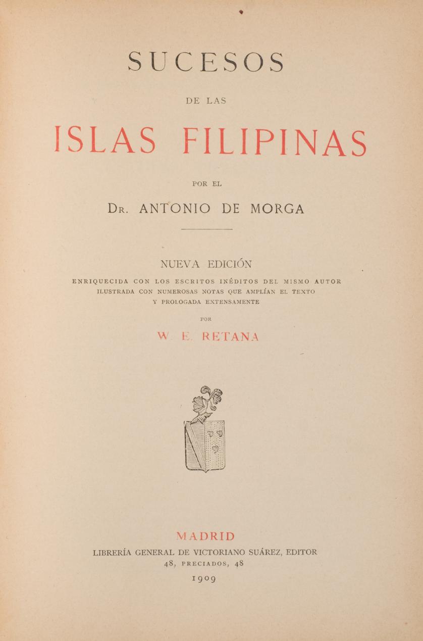 Morga. Sucesos de las Islas Filipinas